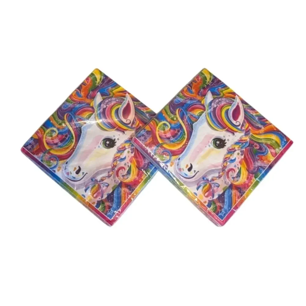 Lisa Frank Rainbow Majesty Luncheon Napkins 2 Pack Unicorn Party New Sealed